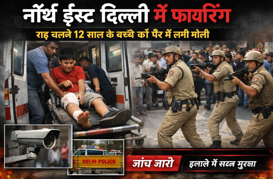 नॉर्थ ईस्ट दिल्ली में फायरिंग, राह चलते 12 साल के बच्चे को पैर में लगी गोली