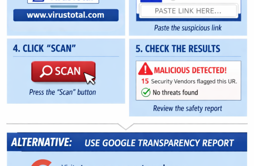 If a scammer sends you a suspicious or illegal link, here are practical steps to identify and verify it safely